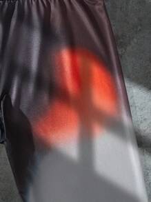 Manfinity Sport Corelite Boyfriend Style Men's Summer Fashionable Breathable Contrast Color Stretchy Sports Tight Pants, Suitable For Workout