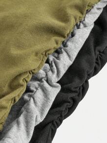 SHEIN Set de 3 blusas de punto de manga larga con cuello en V de unicolor, como capa base casual para niñas preadolescentes en otoño e invierno - Verde militar - Ver 12