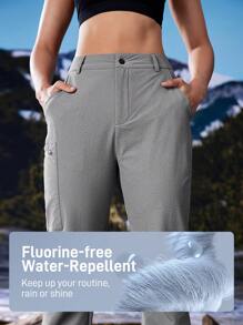 In My Nature Women's Outdoor Camping Hiking Urban Commute Fluorine-Free Water Repellent Hiking Pants - Grey - View 2
