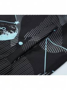 Manfinity Homme Men's Casual Printed Patchwork Hooded Jacket - Multicolor - View 5