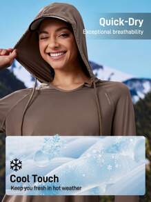 In My Nature Women's Casual Pullover Hoodie With Drawstring In Fall, Minimalist Design Hiking Women Clothes