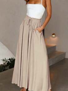 Calvaya Women's High Waisted Belted Pleated Gentle & Elegant Wide Leg Pants Fall Cloth For Women