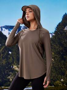 In My Nature Women's Casual Pullover Hoodie With Drawstring In Fall, Minimalist Design Hiking Women Clothes