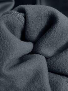 Manfinity Dauomo 2pcs Men's Casual Sports Daily Contrast Color Round Neck Drop Shoulder Sweatshirt And Sweatpants Set, Autumn