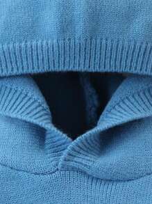 Young Boys Casual Multi-Wear Thermal Lined Striped Contrast Stitching Hoodie Sweatshirt With Pockets, Soft & Warm Knit, Suitable For Daily Wear In Autumn/Winter