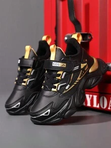 Teenagers Spring/Autumn Fashion Chunky Chunky Sneakers For Boys, Adjustable Hook And Loop Easy On/Off, Soft Comfortable Lining, Classic Color, Anti-Slip & Durable, School/Sports Sneakers - Multicolor - View 3