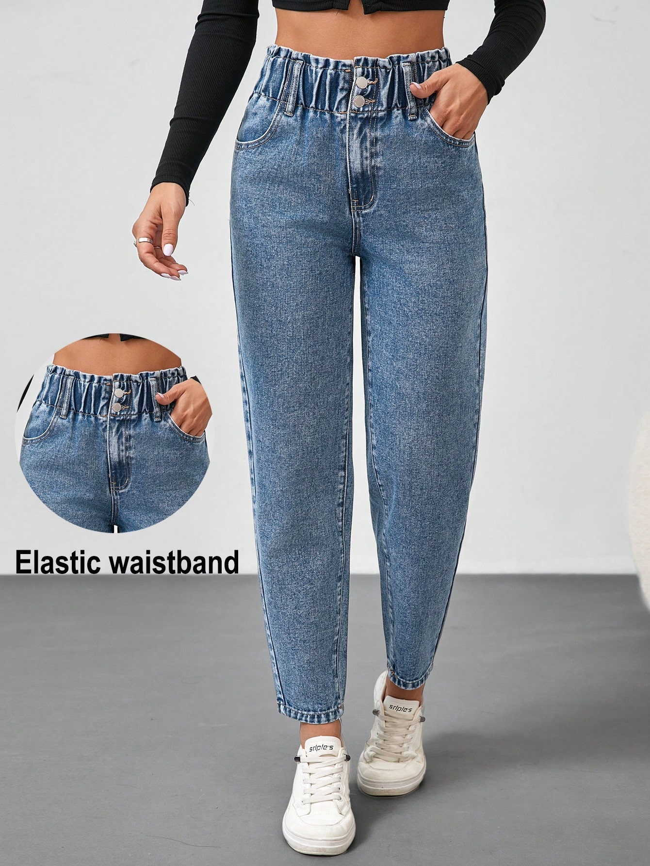 SHEIN Tall سروال جينز نسائي مناسب للاستعمال اليومي...