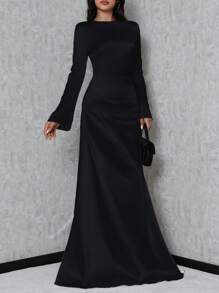 SHEIN Tall 女士喇叭袖美人鱼连衣裙