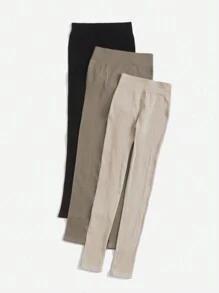 Easithlete Dam enfärgade andningsbara bekväma sportleggings yogabyxor - Multifärgad - Visa 3