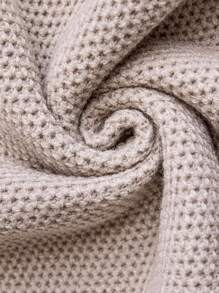 Chiquease Women's Oversized Dropped Shoulder Slit Hem Pullover Sweater Knit Pullover Fall Winter Outfit