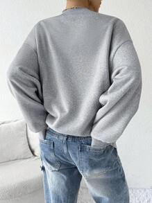 SHEIN EZwear 女士新款秋冬运动卫衣，简约百搭两件套 - 彩色 - 查看 2