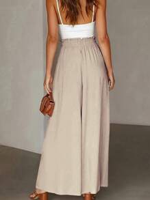 Calvaya Women's High Waisted Belted Pleated Gentle & Elegant Wide Leg Pants Fall Cloth For Women