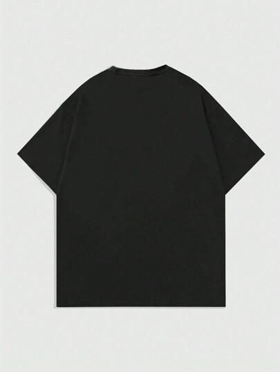 Street Life Men's Balaclava Portrait Printed T-Shirt, High Street Vintage Style