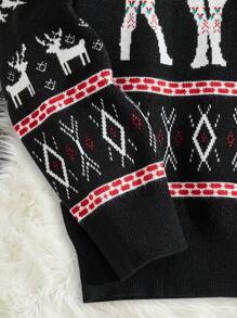 Manfinity VCAY Maglione semplice da uomo a girocollo, maniche lunghe, decorato, casual per uso quotidiano, adatto anche per Natale
