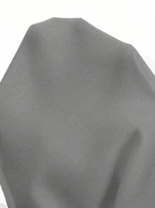 EMERY ROSE Women's Solid Color Front Button Long Sleeve Basic Collar Casual Suit Jacket - Grey - View 6