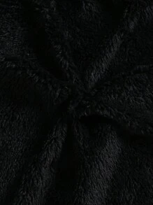 SHEIN Áo khoác nỉ trùm đầu thời trang thường ngày cho bé trai tuổi teen - màu đen - Xem 6