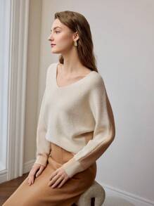 MOTF PREMIUM SOLID V-NECK LOOSE FIT SWEATER - Multicolor - View 2