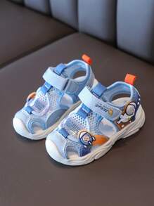 Sandali sportivi estivi per bambini piccoli in stile cartone animato astronauta, con suola morbida antiscivolo