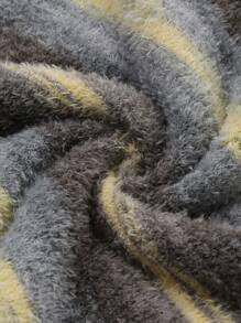 FRIFUL Damen lässiger, locker sitzender Strickpullover mit Kontrastfarbe und Drop-Shoulder für Herbst/Winter