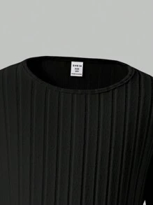 3-Color Girls Tight Pleat Basic Casual T-Shirt, Autumn/Winter