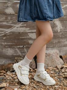 1 Pair White Patchwork Spring Fashion Children Sports Casual Shoes