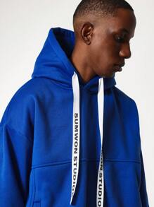 SUMWON Moletom com Capuz Oversized Macio de Veludo com Cordão, Agasalho Esportivo Casual de Inverno, Roupa Esportiva