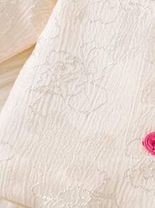 Baby Girls Retro Thermal Long Sleeve Top, Fashionable Hanfu Style, Autumn/Winter - Yellow - View 3