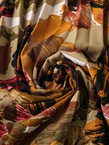 Trelyra Đầm Maxi Cổ Chữ V Xếp Ly Hoa Thanh Lịch Cho Nữ Kèm Thắt Lưng Và Tay Dài Trang Phục Cho Nữ - Nhiều màu - Xem 5