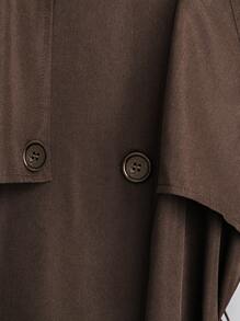 GlowEve Women Burgundy Trench Coats Fall Winter Cloth For Women - Coffee Brown - View 3
