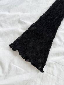 Soleia 女士度假二合一圆领长袖 T 恤，粗针织长袖套头衫 - 黑色 - 查看 5