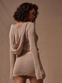 MUSERA Asymmetrical Hem Long Sleeve Sweater - Multicolor - View 3