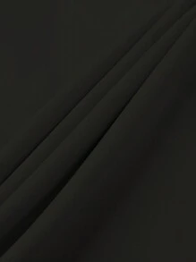 字母圖案落肩袖運動衫 - 黑色 - 查看 6