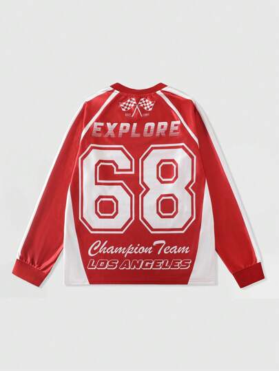 Street Life 1 pieza Camiseta deportiva de manga larga para hombres, ropa deportiva casual