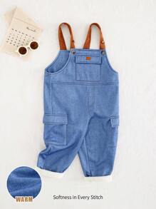 Cozy Pixies Young Girl Colorblock Tape Front Pocket Sleeveless Jumpsuit