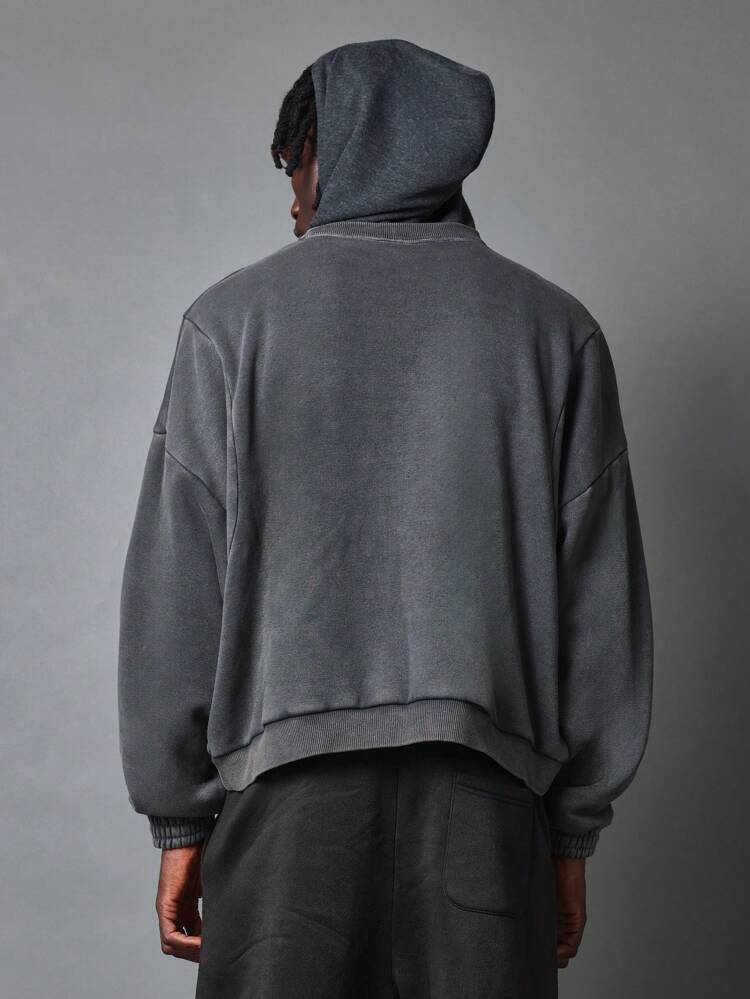 Oversize-Sweatshirt mit Kapuze und Kordelzug