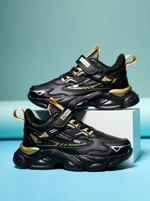 Teenagers Spring/Autumn Fashion Chunky Chunky Sneakers For Boys, Adjustable Hook And Loop Easy On/Off, Soft Comfortable Lining, Classic Color, Anti-Slip & Durable, School/Sports Sneakers - Multicolor - View 6