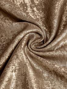 SHEIN Clasi 1 件女式金属褶皱挂脖休闲上衣，适合新年节日聚会服装 - 金色 - 查看 6