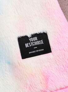 Young Girls Casual Cute Tie-Dye Fuzzy Long Sleeve Dress