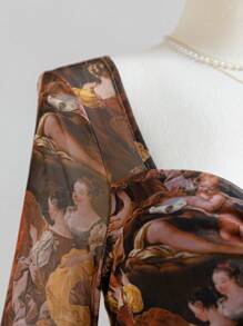 Soleia Áo Babydoll in hình sao và mặt trăng rộng rãi cho kỳ nghỉ/trở lại trường dành cho nữ cỡ lớn, áo sơ mi tay loe, thích hợp cho đầu thu - Nhiều màu - Xem 7