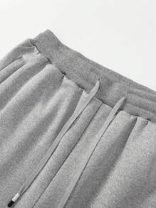 Manfinity Homme Men Drawstring Waist Thermal Lined Pants, For Fall Winter