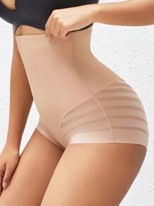 High-Waisted Comfortable Mesh Insert Tummy Control Slim Fit Pants