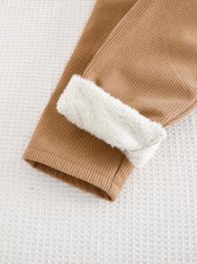 Cozy Pixies Young Boy Casual Loose Elastic Waist Deer Pattern Pants - Khaki - View 3