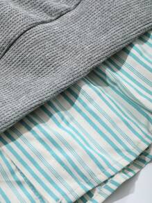 DAZY Men's Loose Fit Drop Shoulder Solid Crew Neck Sweatshirt, Autumn/Winter