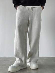 Manfinity Hypemode Pantaloni della tuta con vita a cordino, tasche, gamba ampia, morbidi, di colore unito, da uomo