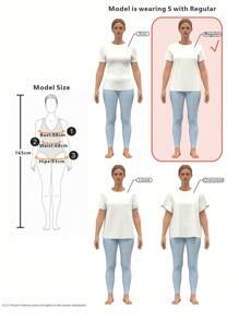 EMERY ROSE Casual Simple Stethoscope Graphic Round Neck Short Sleeve Loose T-Shirt For Women, Suitable For Summer