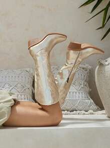 Styleloop Women's Fashion White Versatile Outdoor Party Classic Knee-High Boots Fall