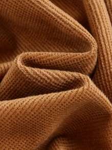 Cozy Pixies 2pcs Baby Girl Cartoon Animal Print Crew Neck Long Sleeve Top & Ruffle Trim Square Collar Cinched Waist Dress Set - Khaki - View 3