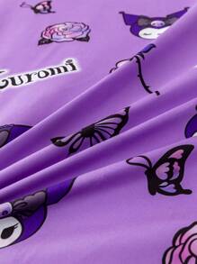 HELLO KITTY AND FRIENDS | SHEIN Purple Printed Full Fitted Sheet