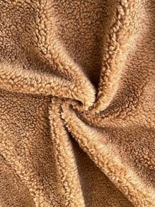 SHEIN Unity Cappotto oversize per donne, morbido e caldo, con pelliccia lunga, adatto per l'inverno - Castano - Visualizzare 6