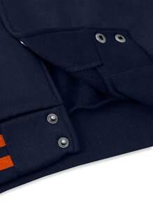 Manfinity Campus Court Men's Letter Print Contrast Color Long Sleeve Single Breasted Casual Rave Jacket For Autumn, Going Out Street Wear Baseball Color Block Jacket, For Friends, Husband, Boyfriend Gifts - Multicolor - View 6